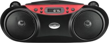 Portable Top-Loading CD Boombox with AM/FM Radio