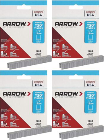 T50 1/2-Inch Staples, 4 Pack