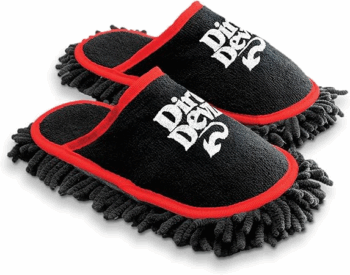 Cleaning Slippers, Flexible Detachable Microfiber Machine Washable Dusting Shoes, for Hard Floors and Baseboards, 1-Size