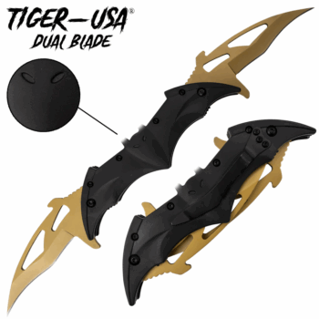 USA Dual Blade Spring Action Knife