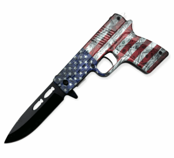 USA Pistol Spring Assisted Knife