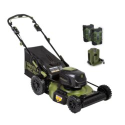 62V Cordless 3-in-1 High Wheel Push Walk Behind Mower