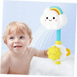 Electric Shower Bath Toy Sprinkler Head - Rainbow Cloud Spray Water