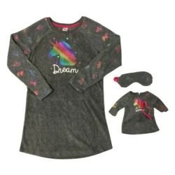 Girls Perfect Pair 2 Piece Fleece Sleep Gown