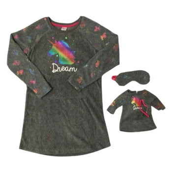Girls Perfect Pair 2 Piece Fleece Sleep Gown