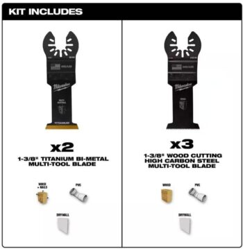 1-3/8 in. Multi-Tool Oscillating Blade Set (5-Piece - Image 2