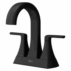 PfisterBruxie 4 in. Centerset Double Handle High Arc Bathroom Faucet with Drain Kit