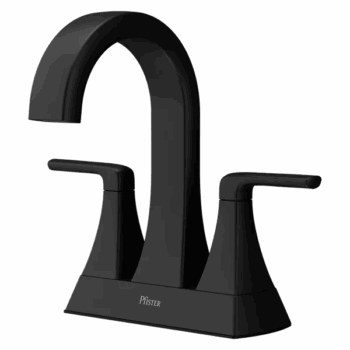 PfisterBruxie 4 in. Centerset Double Handle High Arc Bathroom Faucet with Drain Kit