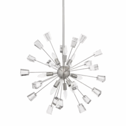 Kimberly 9-Light Crystal and Brushed Nickel Sputnik Chandelier
