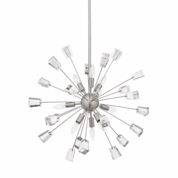Kimberly 9-Light Crystal and Brushed Nickel Sputnik Chandelier