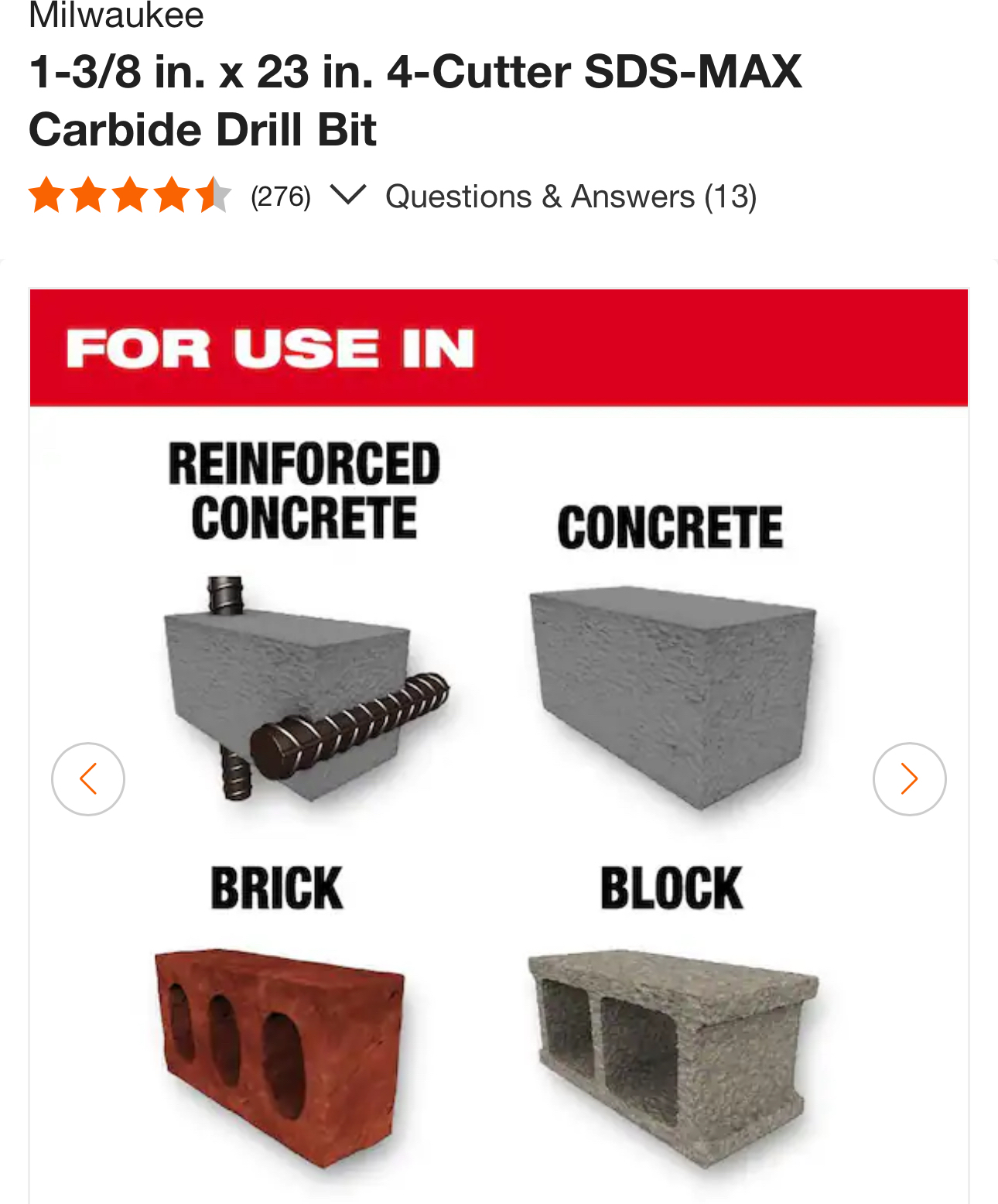 Milwaukee 1-3/8 in. x 23 in. 4-Cutter SDS - Image 2