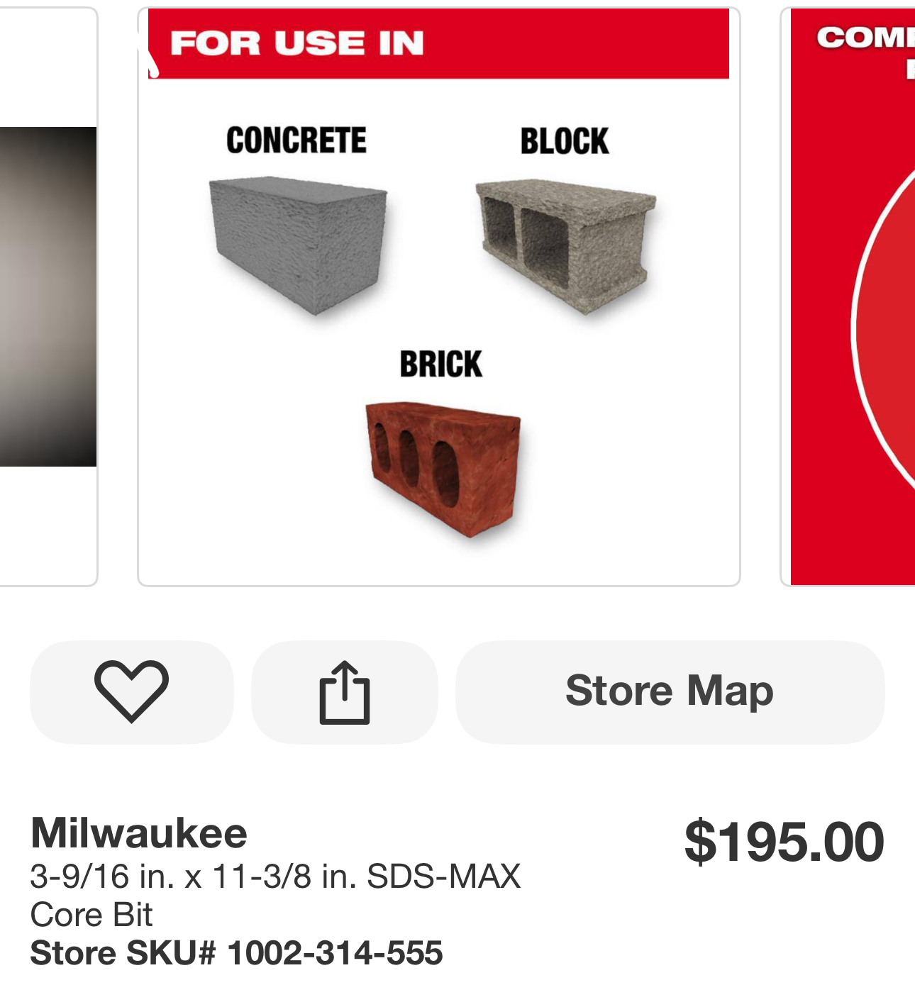 Milwaukee 3-9/16 in. x 11-3/8 in. SDS-MAX Core Bit - Image 2