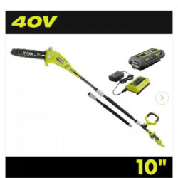 RYOBI 40V 10 in. Cordless Battery Pole Saw with 2.0 Ah Battery and Charger