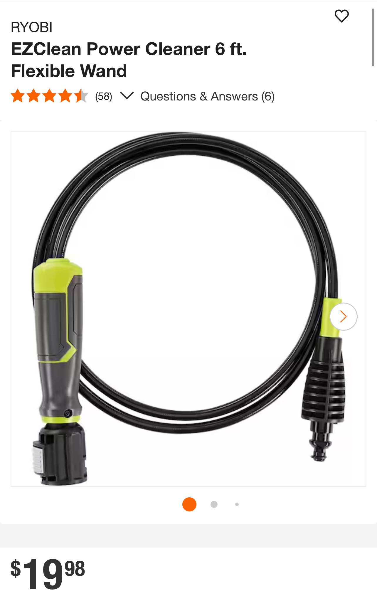 RYOBI EZClean 6 ft. Flexible Wand