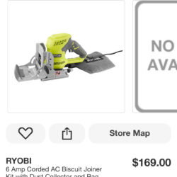 RYOBI 6 Amp Corded AC Biscuit Joiner Kit with Dust Collector and Bag