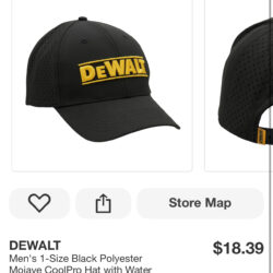 DEWALT Men's 1-Size Black Polyester Mojave CoolPro Hat with Water Repelling Finish