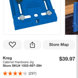 Keep cabinet hardware jig