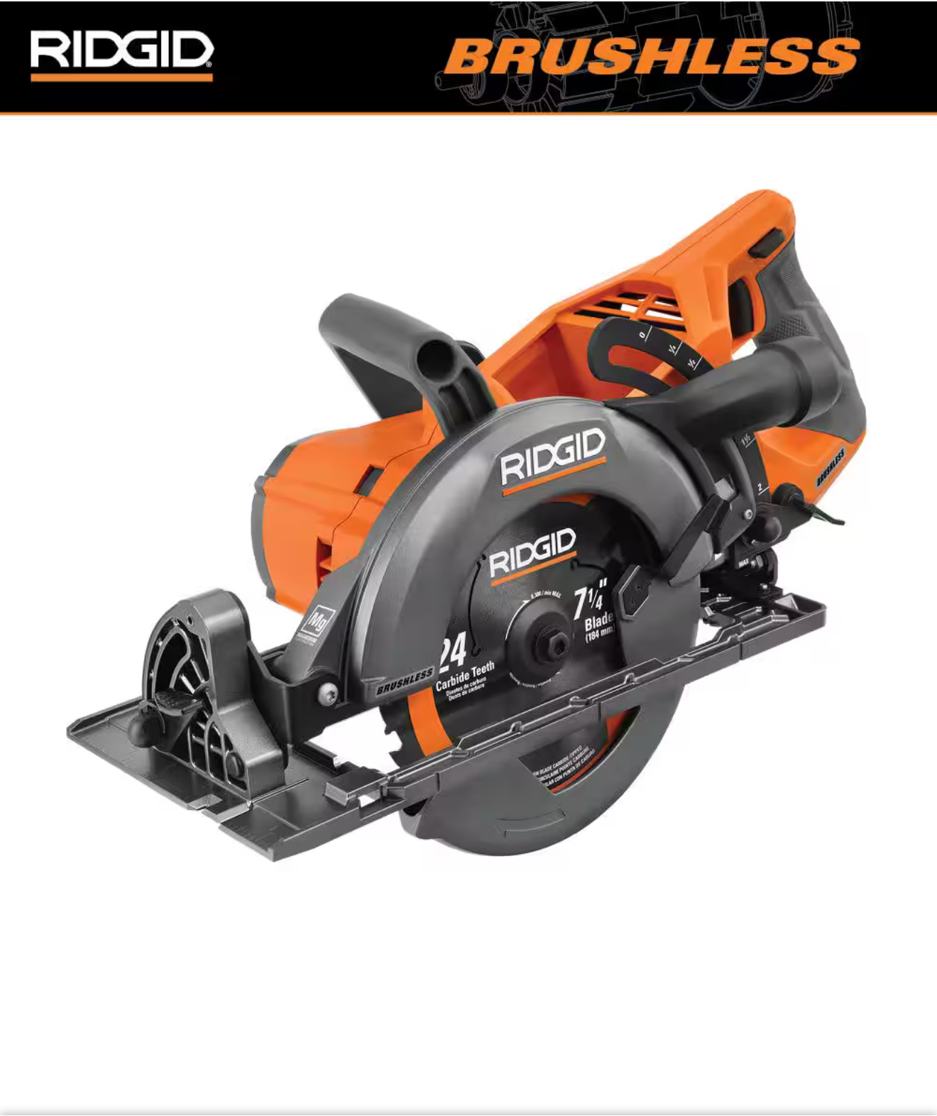 RIDGID 18V Brushless Cordless 7-1/4 in. Rear Handle Circular Saw (Tool Only)