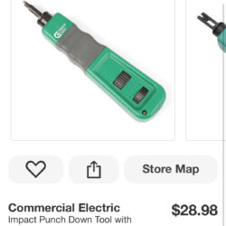Commercial electric impact punch down tool