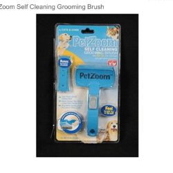 PetZoom As Seen On TV self cleaning grooming brush with soft tips that massage your pet while grooming