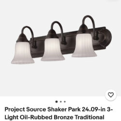 Project Source Shaker Park 24.09-in 3-Light Oil-Rubbed Bronze Traditional Vanity