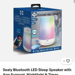 Sealy Bluetooth speaker table lamp with rechargeable battery