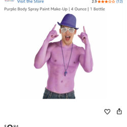 Purple Body Spray Paint Make-Up | 4 Ounce | 1 Bottle