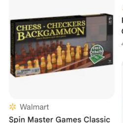 Rubessia 3 in 1 Chess Set, Chess, Checkers and Backgammon in Case