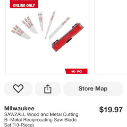 Milwaukee SAWZALL Wood and Metal Cutting Saw Blade