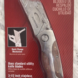 ACE Folding Lock Back Utility Knife with Sheath