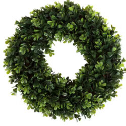Pure Garden 12 in. Round Artificial Boxwood Wreath