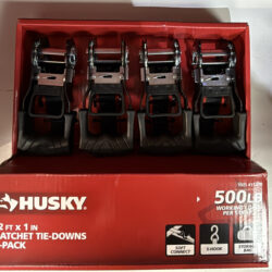 Husky 12ft 4- Pack Ratchet Tie Downs