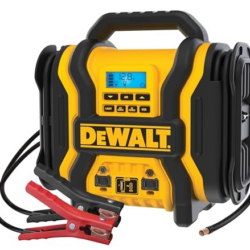 DEWALT DXAEPS14-Type2 2000 Peak Battery Amp 12V Automotive Battery Booster Jump Starter/Power Station with 500 Watt AC Power Inverter, 120 PSI Digital