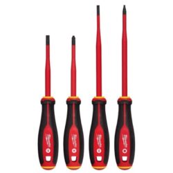 1000v insulated slim tip screwdriver set (4-piece)